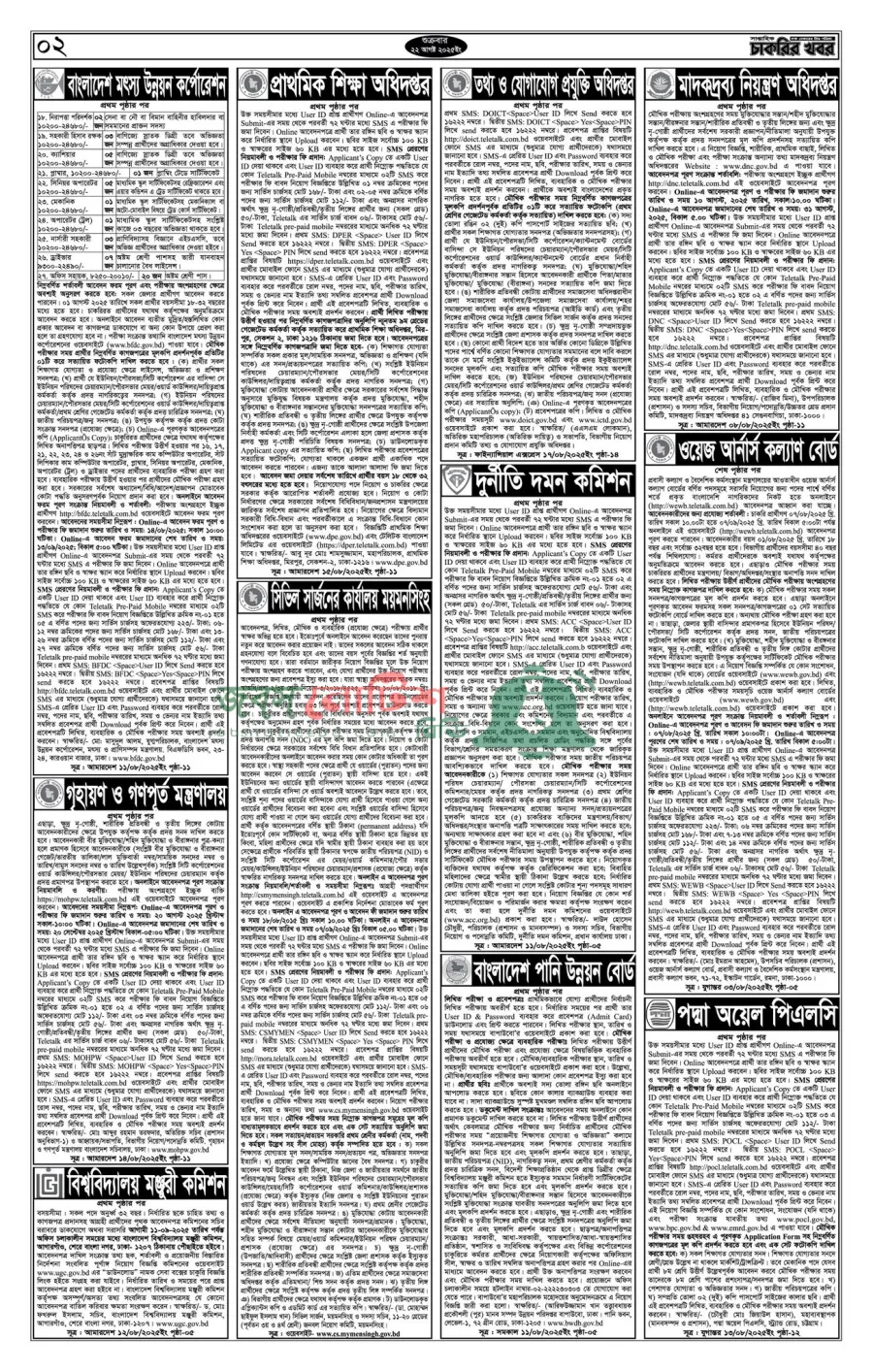 Saptahik Chakrir Khobor, সাপ্তাহিক চাকরির খবর, Saptahik Chakrir Khobor Potrika 22/08/2025, সাপ্তাহিক চাকরির খবর পত্রিকা,
