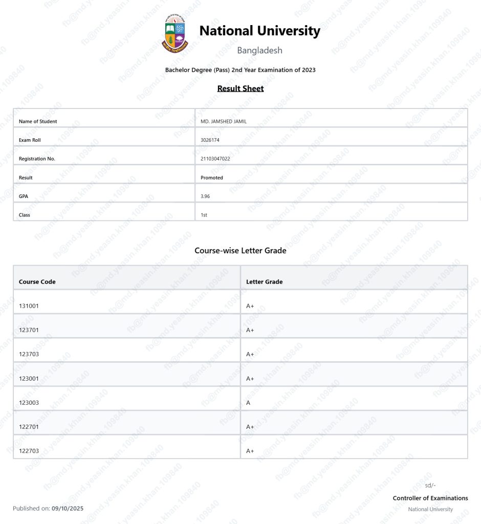 ডিগ্রি ২য় বর্ষের রেজাল্ট ২০২৫, NU Degree 2nd Year Result 2025, degree 2nd year result 2025, nu degree 2nd year result 2025, NU Result, NU latest Result, ডিগ্রি ২য় বর্ষের ফলাফল ২০২৫, Degree 2nd Year Result 2025