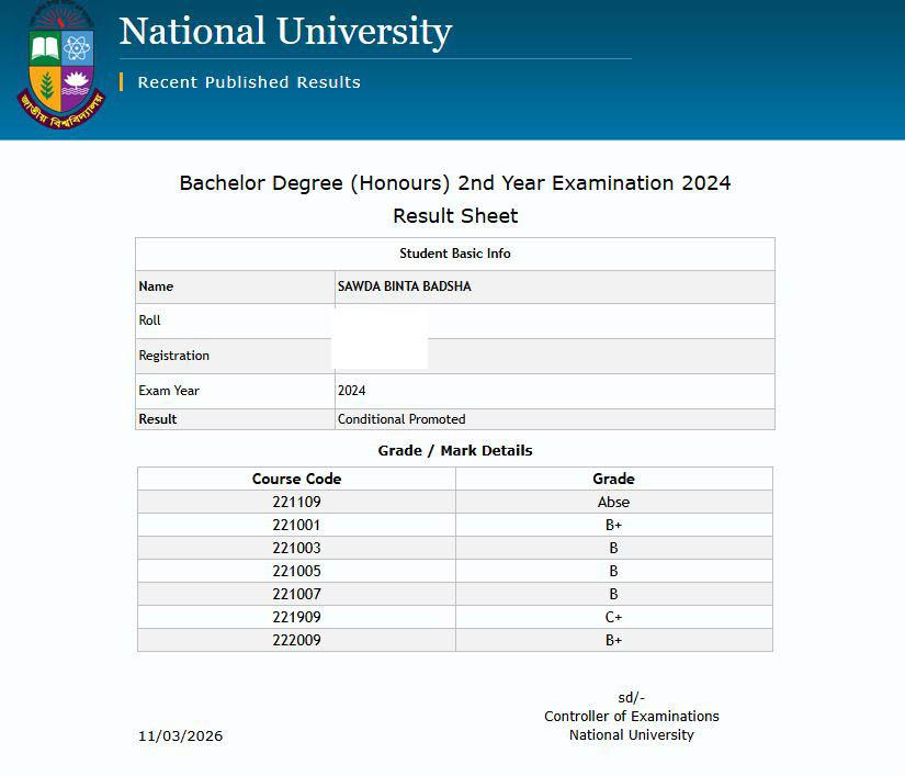 অনার্স ২য় বর্ষের রেজাল্ট ২০২৬, Honours 2nd year result 2026, nu Honours 2nd year result 2026, NU Result, NU latest Result, অনার্স ২য় বর্ষের ফলাফল ২০২৫, Honours 2nd year Result 2026